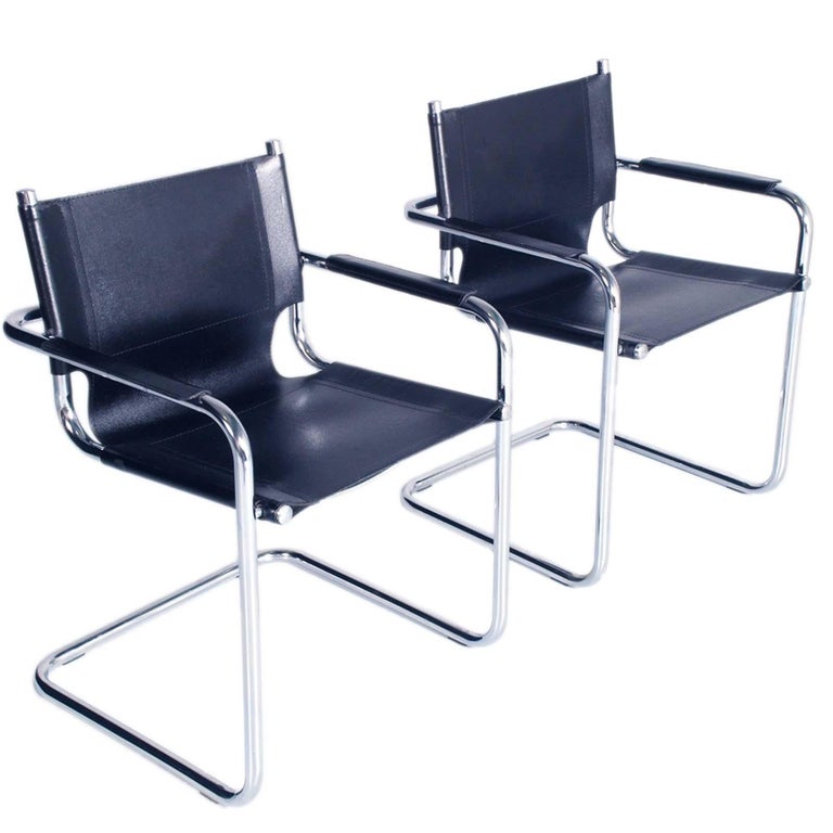 Italy 1960 Cantilever Armchairs Style S34 Mart Stam in Chromed Steel  Numbered For Sale at 1stDibs | mart stam s34, mart stam cantilever  armchair, mart stam s34 chair