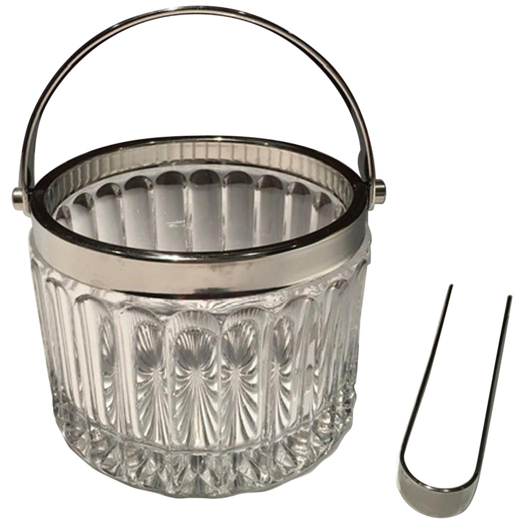 Italy 1960 Postmodern Crystal Ice Bucket