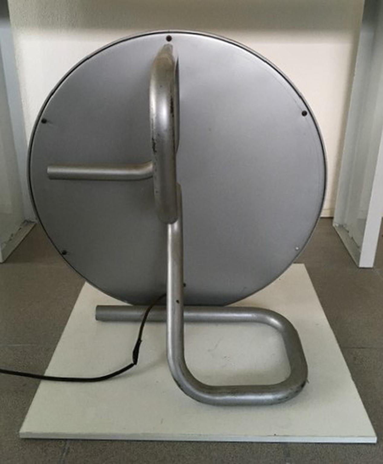 Italy 1970 Mauer Lampe Grey Lacquered Iron and Plexiglass Ingo Maurer In Good Condition For Sale In Brescia, IT