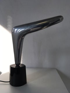 Italy 1970 Postmodern Design Boomerang Aluminium Table Lamp