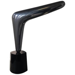 Vintage Italy 1970 Postmodern Design Boomerang Aluminium Table Lamp