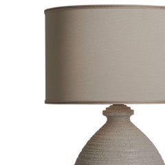 Mid Century Etched Pottery Lamp, Italy 1970s