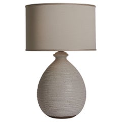 Mid Century Geätzte Keramik Lampe, Italien 1970er