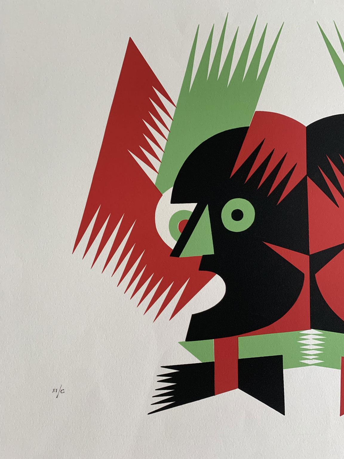 Italia 1974 Post-Modern Depero Stampa multicolore su carta I Gemelli in vendita 3