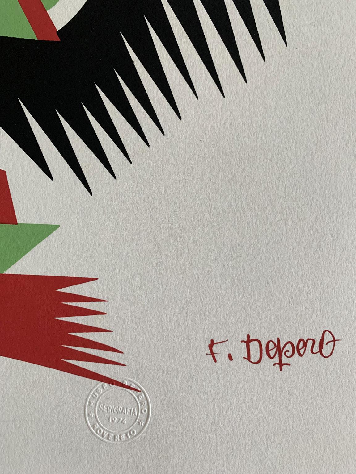 Italia 1974 Post-Modern Depero Stampa multicolore su carta I Gemelli in vendita 11