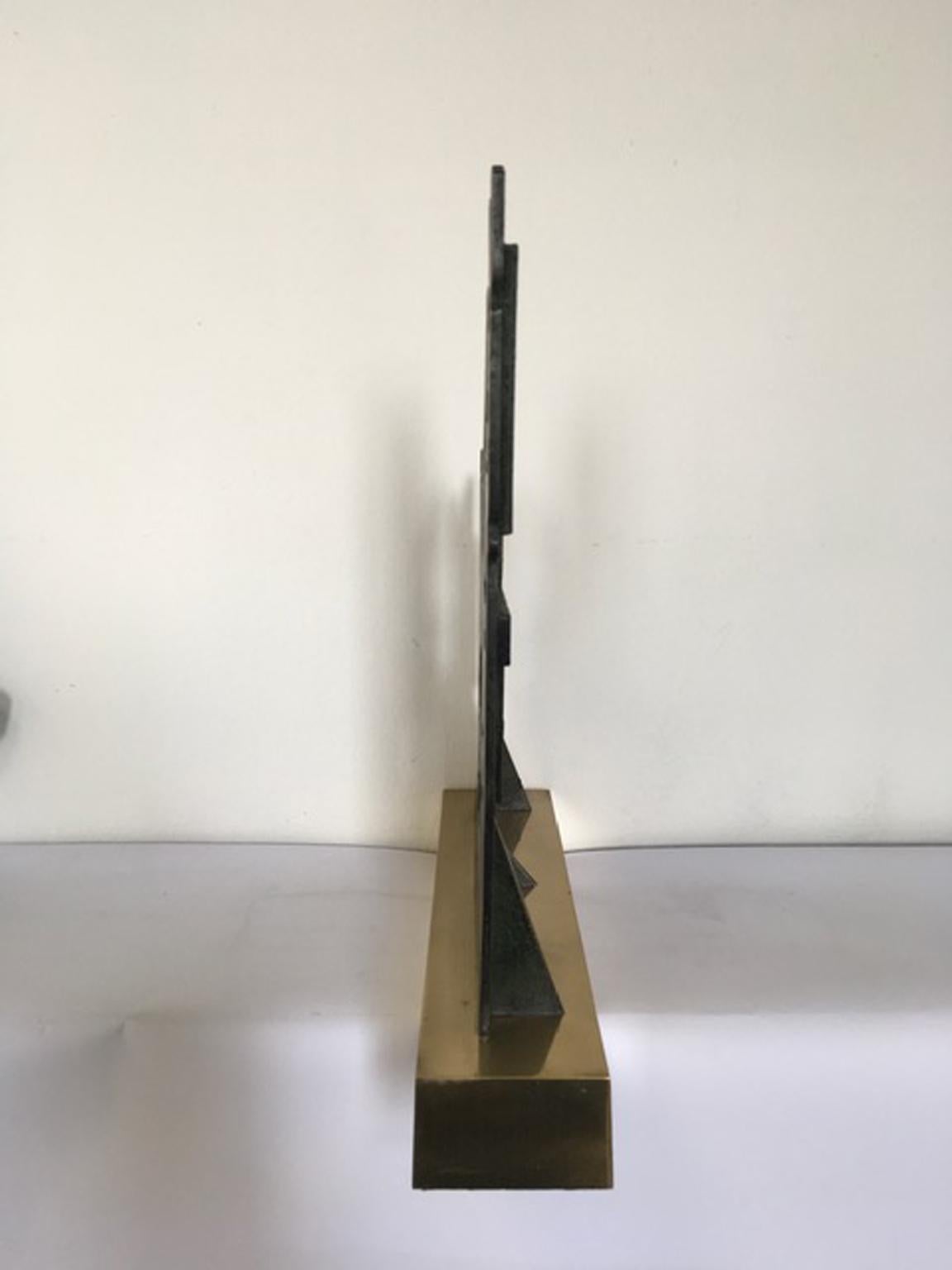 Italy 1980 Abstract Sculpture by Nevio De Luca For Sale 4