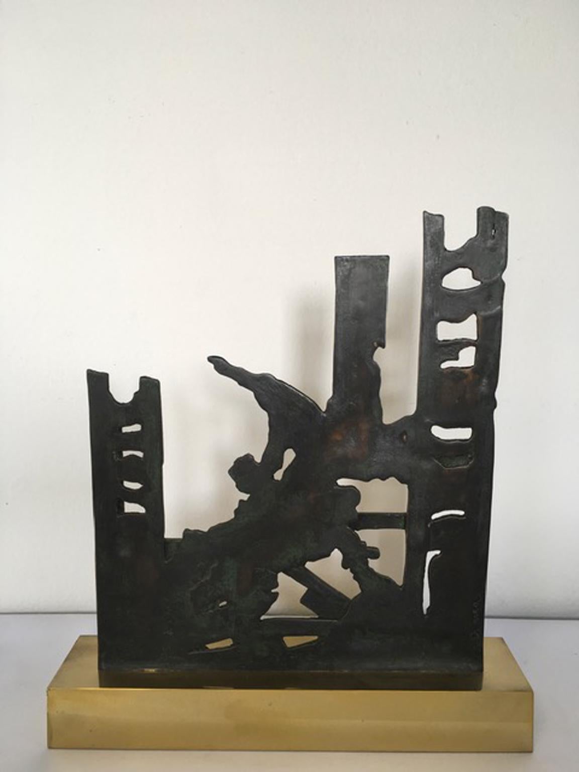 Italy 1980 Abstract Sculpture by Nevio De Luca For Sale 8