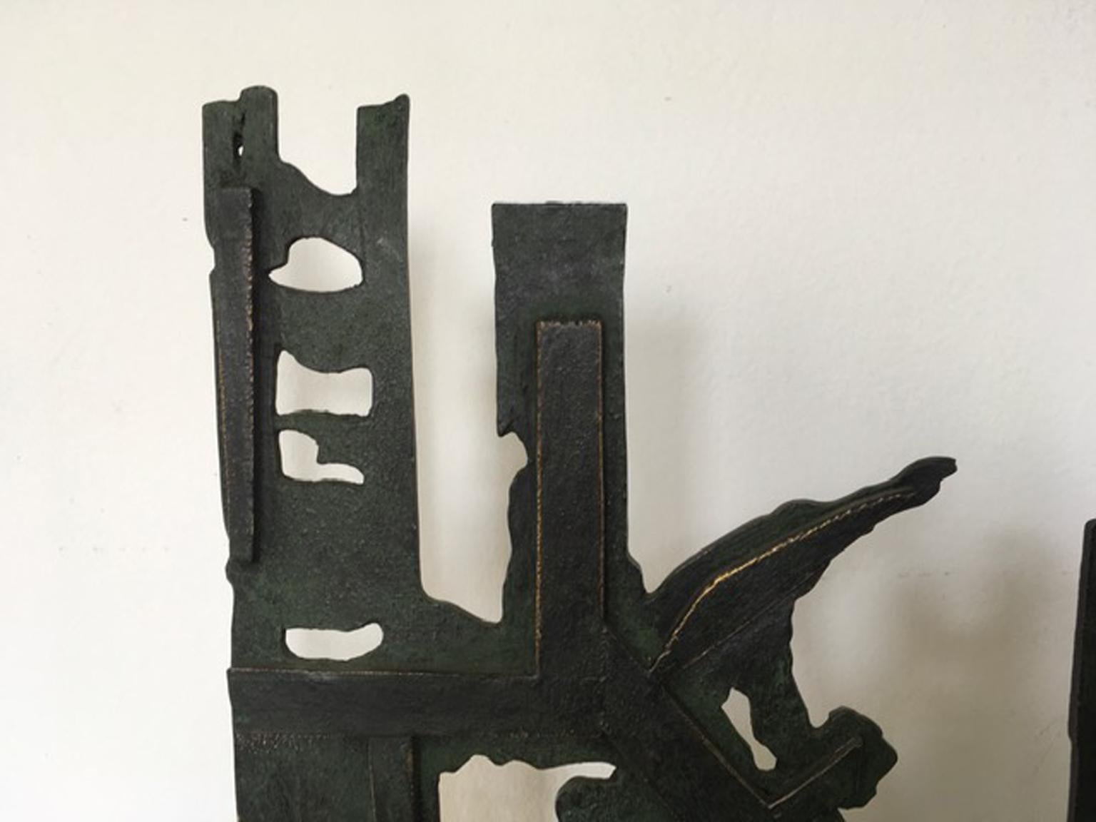 Italian Italy 1980 Abstract Sculpture by Nevio De Luca For Sale