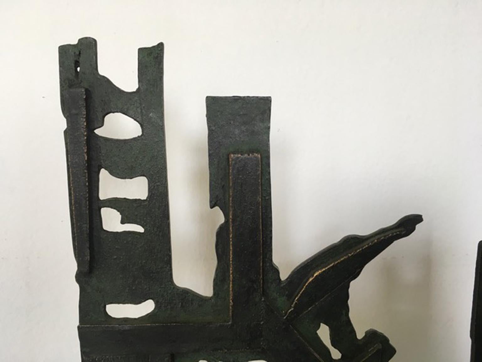 Brass Italy 1980 Abstract Sculpture by Nevio De Luca For Sale