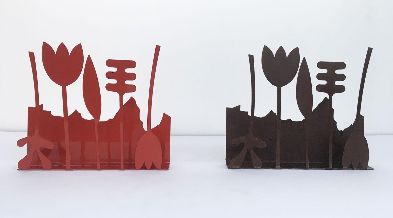 Italia 1980 Annamaria Gelmi  Escultura de metal oxidado Piccolo Eden en venta 4