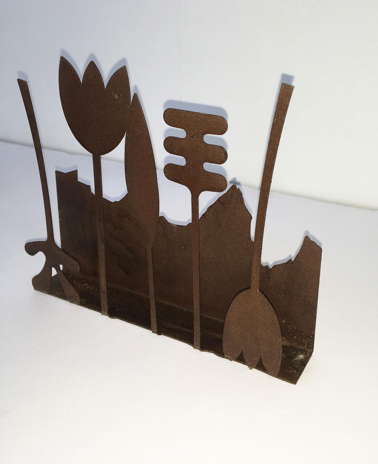 Italia 1980 Annamaria Gelmi  Escultura de metal oxidado Piccolo Eden Italiano en venta