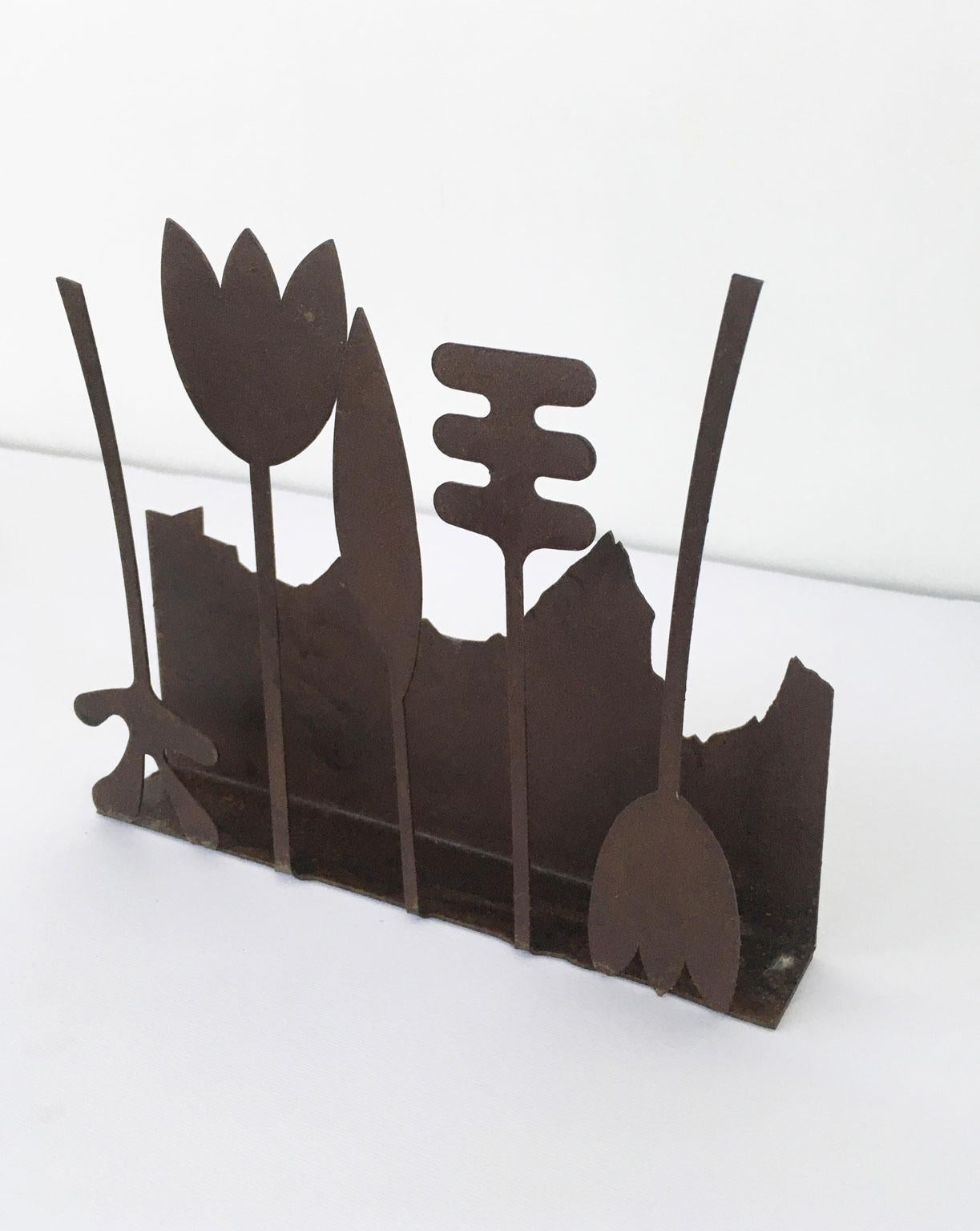 Italia 1980 Annamaria Gelmi  Escultura de metal oxidado Piccolo Eden en Bueno estado para la venta en Brescia, IT