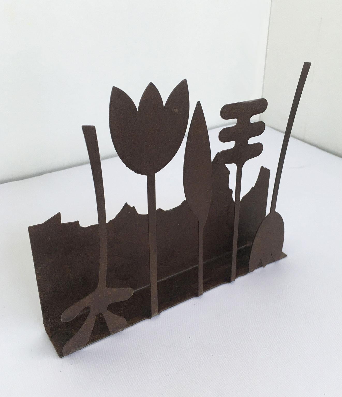 Italia 1980 Annamaria Gelmi  Escultura de metal oxidado Piccolo Eden siglo XX en venta