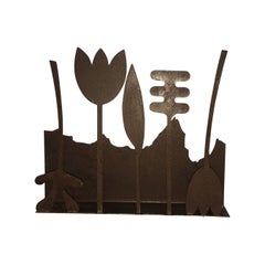 Italia 1980 Annamaria Gelmi  Escultura de metal oxidado Piccolo Eden