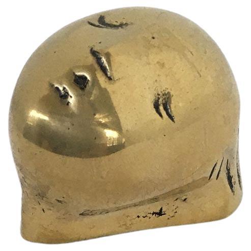 Italy 1980 Bronze Abstract Sculpture Piero Perin Testina Little Head For Sale