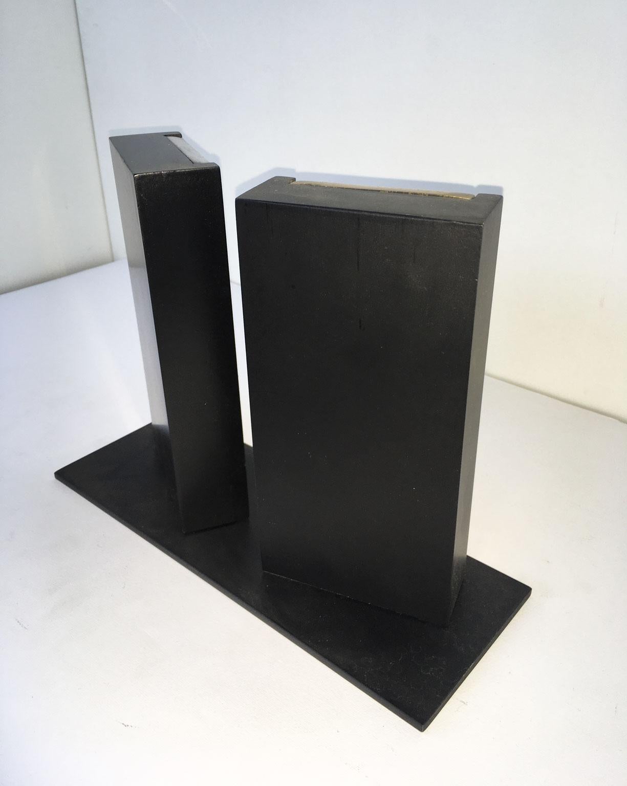 Italy 1980 Bronze Abstract Sculpture Walter Valentini Tavole Panels For Sale 8