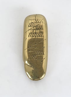 Italia 1980 Scultura astratta in bronzo Walter Valentini Tracce Tracks