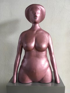 1980 Italy Post-Modern Sculpture by Ugo La Pietra Pink Lacquered Aluminum