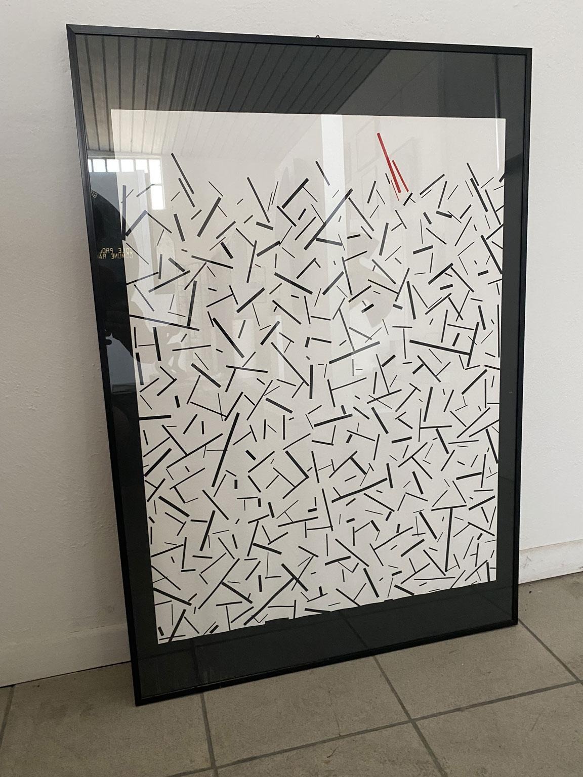 Minimalismo Italia 1980 Post-Moderna Stampa multipla astratta su carta di Beppe Bonetti in vendita