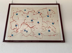 Italia 1980 Postmoderno Abstracto Impresión múltiple sobre papel de Giulio Turcato