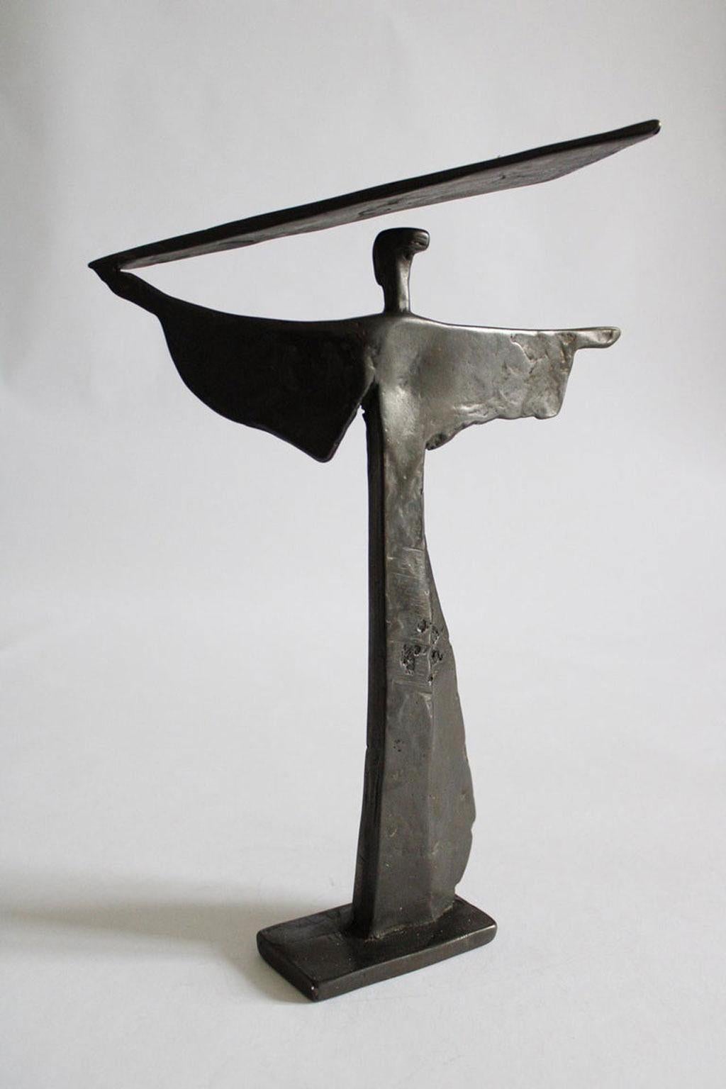 Italia 1980 Scultura astratta postmoderna in bronzo di Ugo Carà in vendita 2