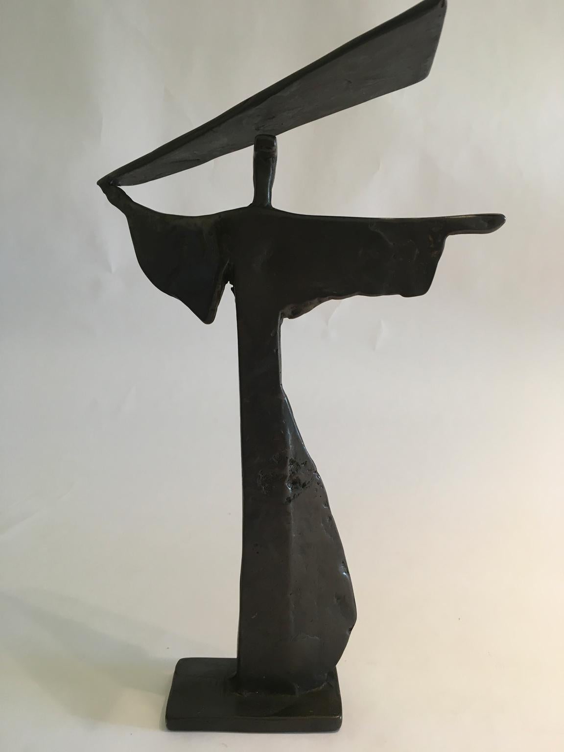 Italy 1980 Post-Modern Bronze Abstract Sculpture by Ugo Carà 6