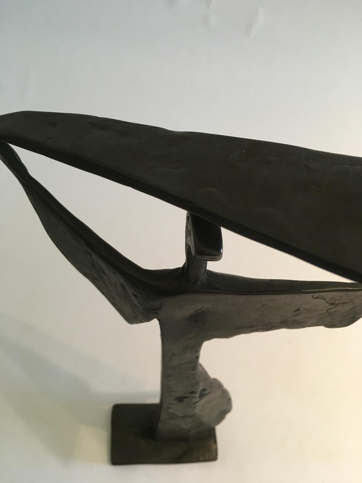 Italy 1980 Post-Modern Bronze Abstract Sculpture by Ugo Carà 8