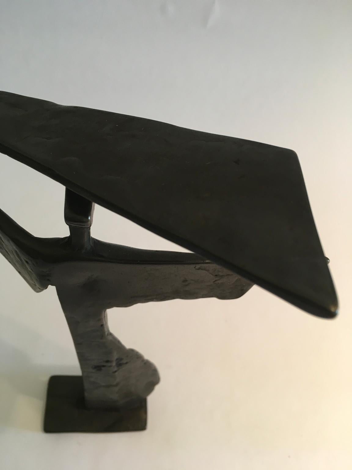 Italy 1980 Post-Modern Bronze Abstract Sculpture by Ugo Carà 9