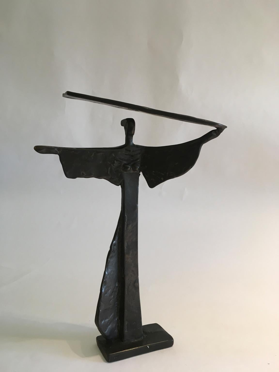 Italy 1980 Post-Modern Bronze Abstract Sculpture by Ugo Carà 11