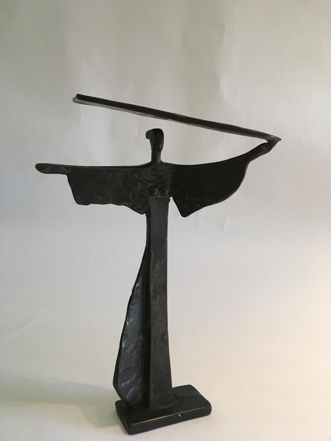 Italy 1980 Post-Modern Bronze Abstract Sculpture by Ugo Carà 12