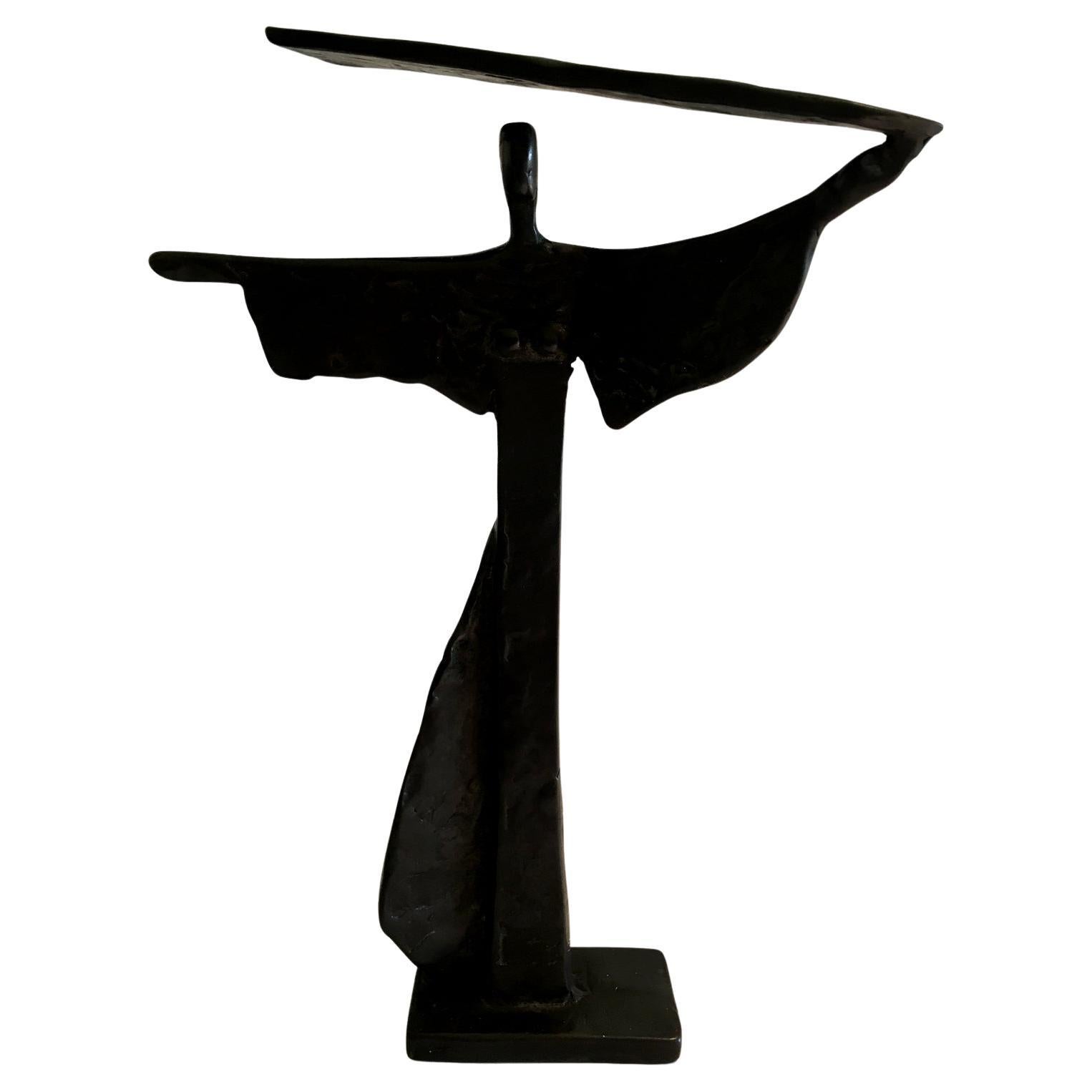 This is a joyful bronze sculpture multiple art work signed by the well known in Italy and abroad, artist Ugo Carà. Title The Dancer

This is a multiple of a numbered edition of 1.000 pieces. The pieces were made in 1980 but they can be considered