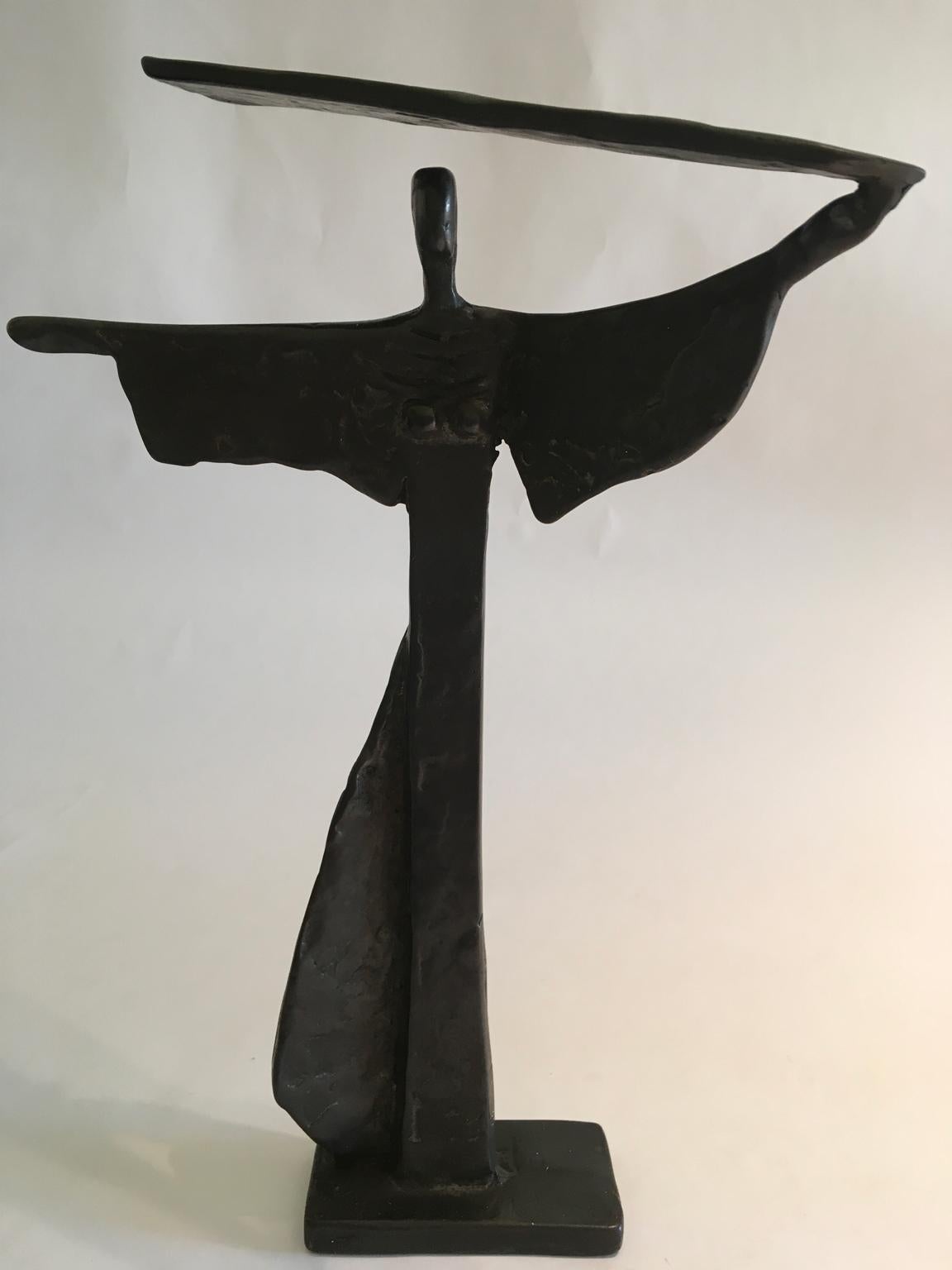 Italian Italy 1980 Post-Modern Bronze Abstract Sculpture by Ugo Carà