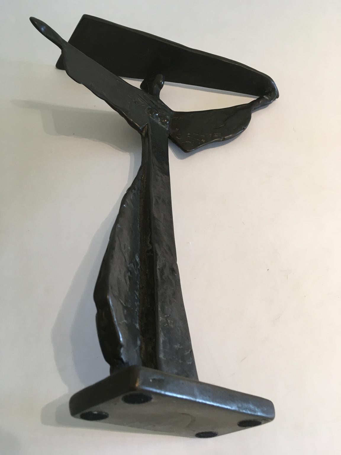 Italy 1980 Post-Modern Bronze Abstract Sculpture by Ugo Carà 1