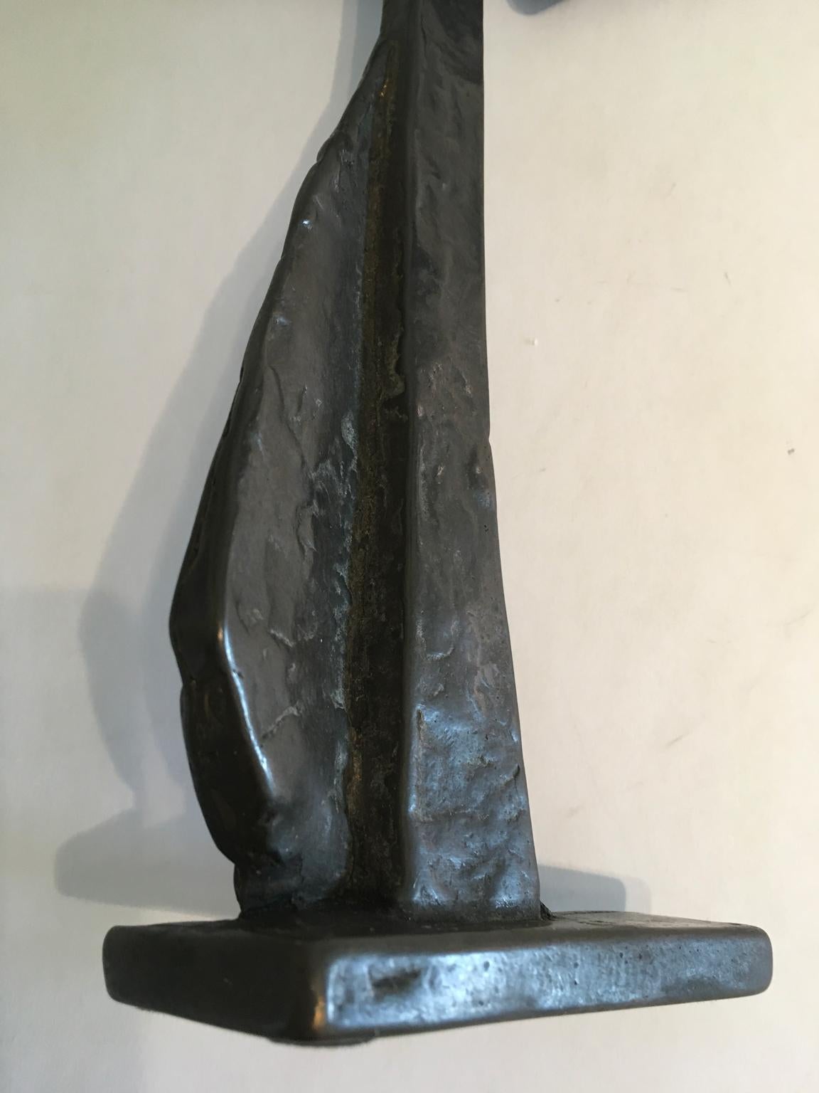 Italy 1980 Post-Modern Bronze Abstract Sculpture by Ugo Carà 3