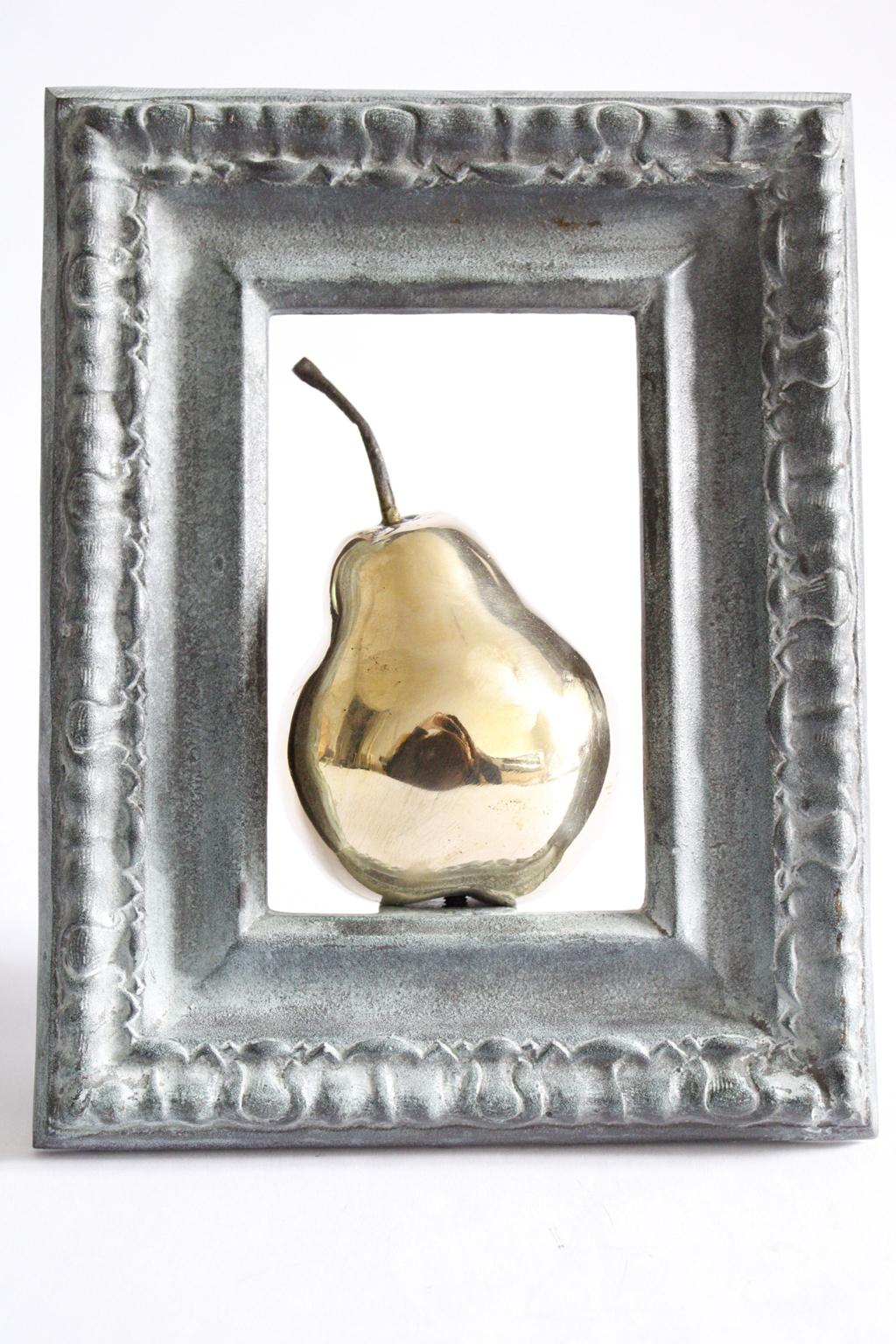 This is a joyful bronze sculpture multiple art work signed by the well known Italian artist Concetto Pozzati. Title Pear (O'pera)

This is a multiple of a numbered edition of 1.000 pieces. The pieces were made in 1980 but they can be considered as