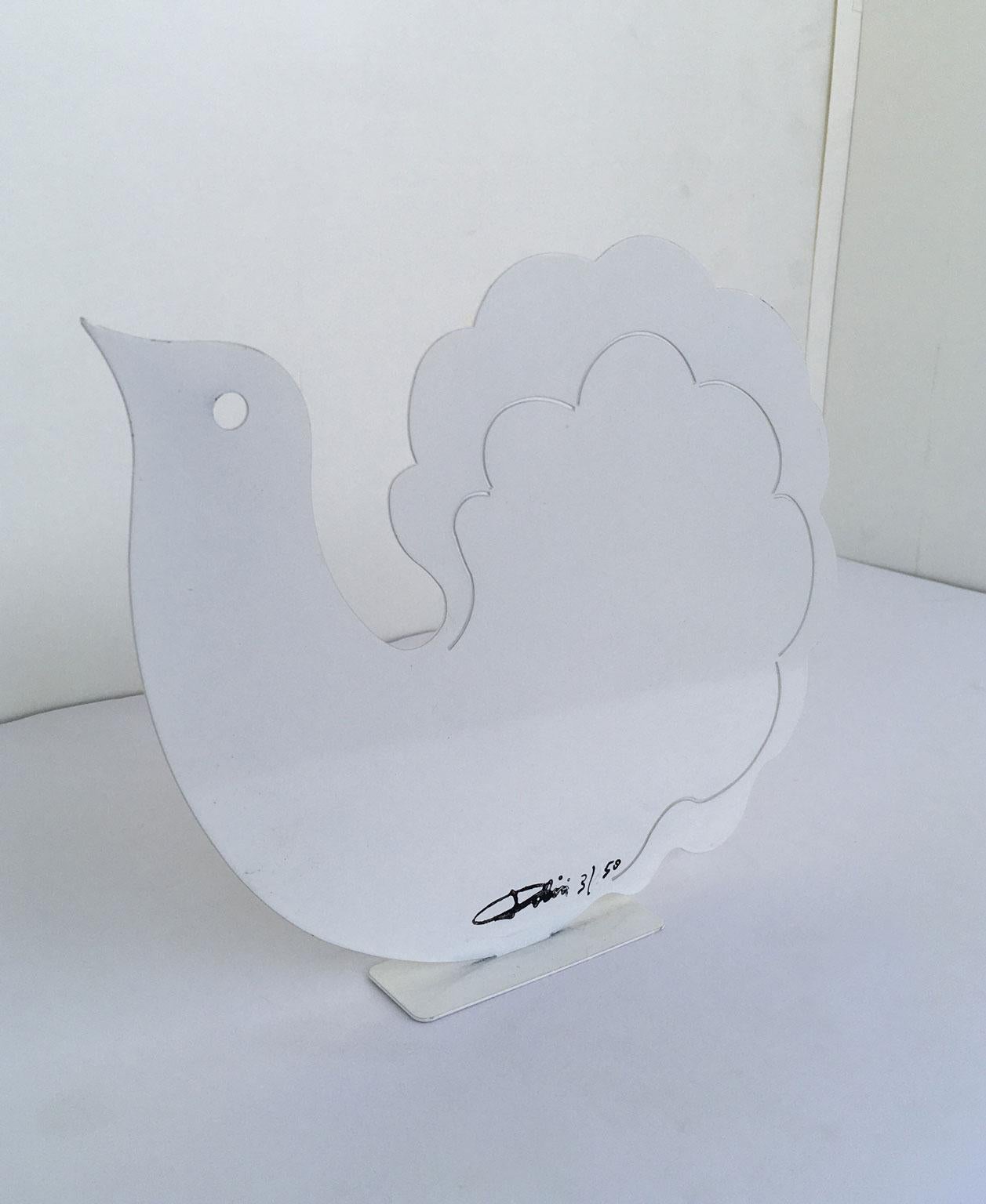 Italie 1980 Riccardo Dalisi Sculpture Nuvolella peinte en métal blanc en vente 4