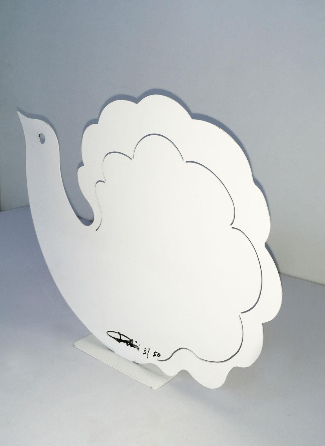 Italie 1980 Riccardo Dalisi Sculpture Nuvolella peinte en métal blanc en vente 6