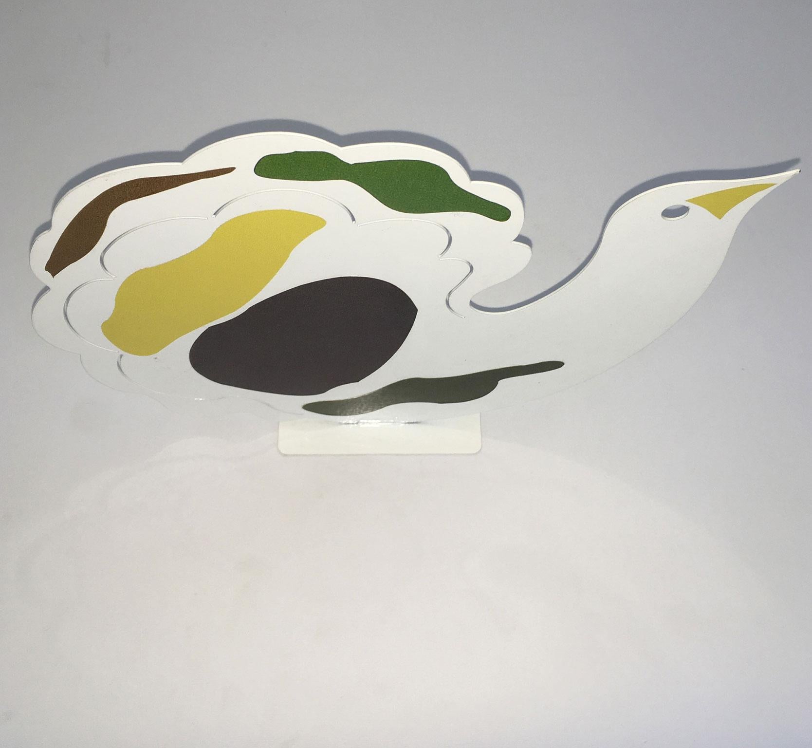 Italy 1980 Riccardo Dalisi White Metal Painted Sculpture Nuvolella For Sale 9