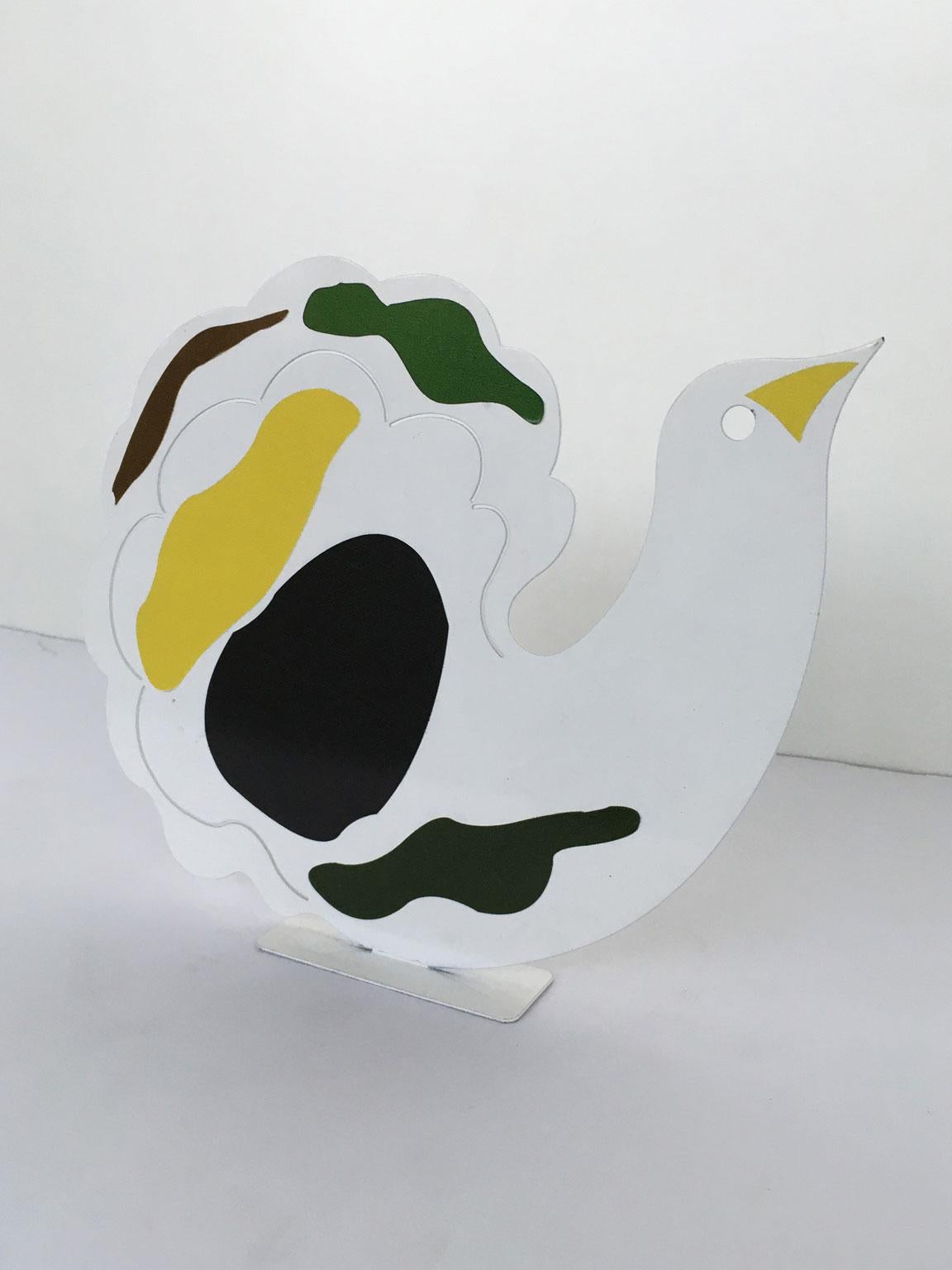 20th Century Italy 1980 Riccardo Dalisi White Metal Painted Sculpture Nuvolella For Sale