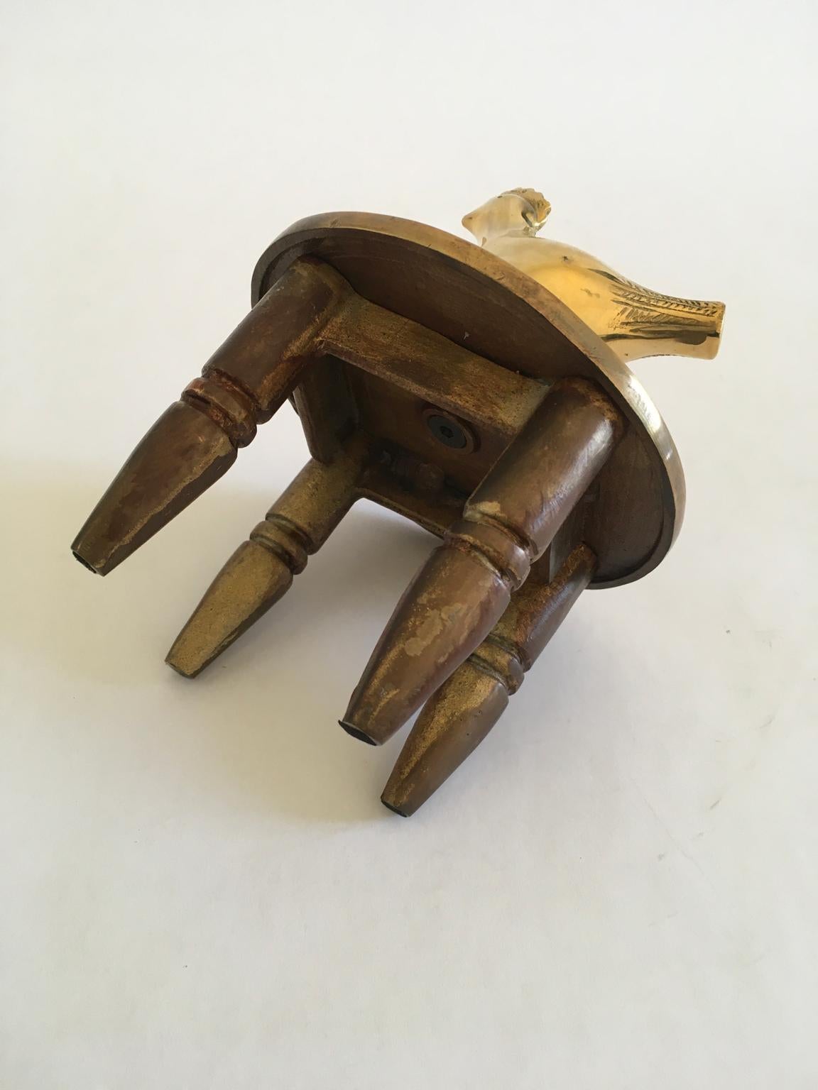 Late 20th Century Italy 1982 Post Modern Abstract Bronze Sculpture Lucky Charm by Concetto Pozzati For Sale