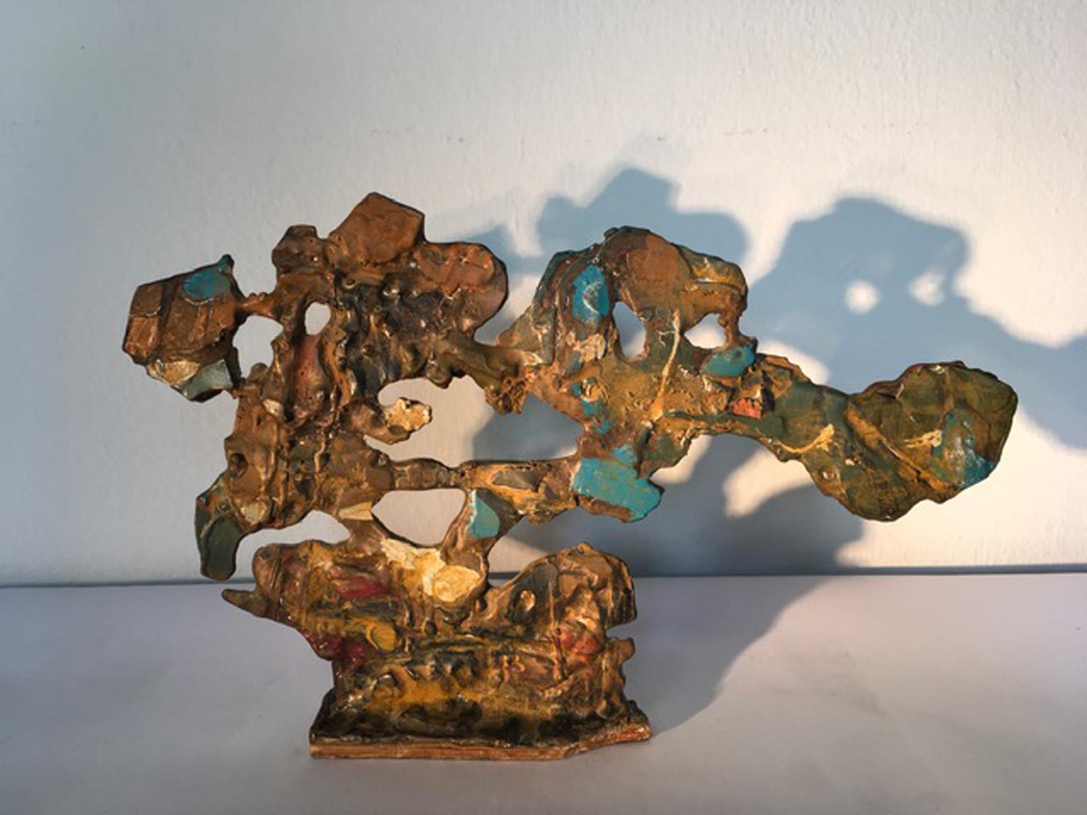 Post-Modern Italy 1985 Postmodern Abstract Bronze Sculpture For Sale