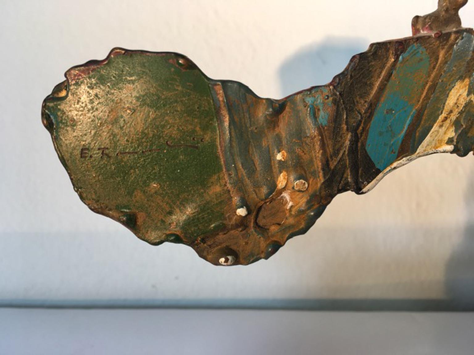 20th Century Italy 1985 Postmodern Abstract Bronze Sculpture For Sale
