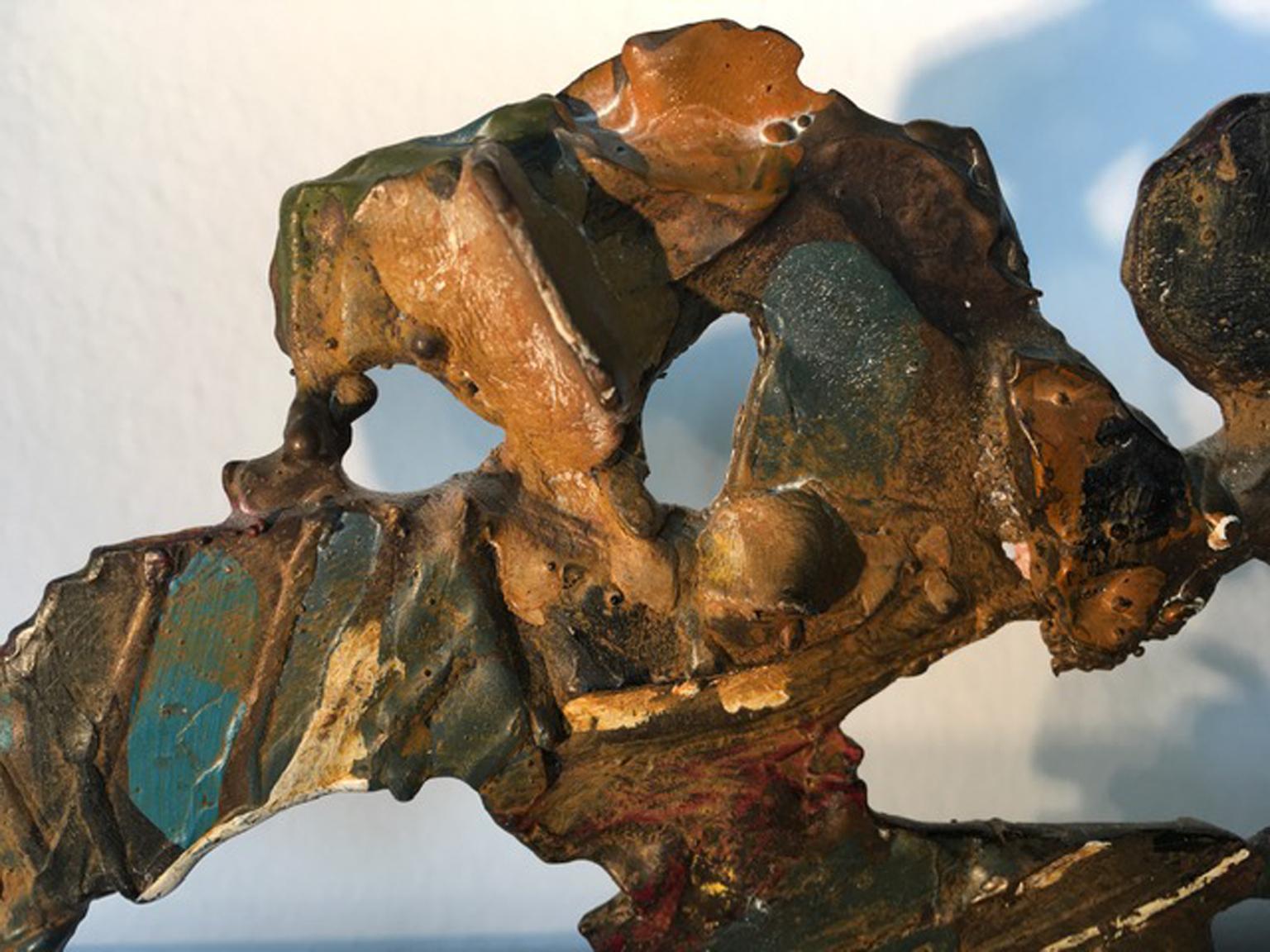 Italy 1985 Postmodern Abstract Bronze Sculpture For Sale 2