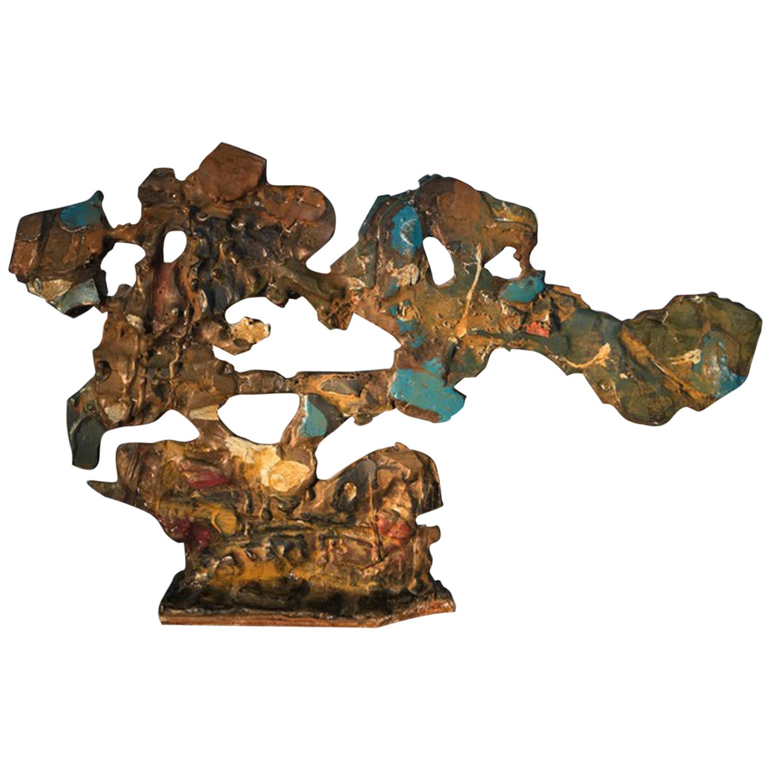 Italy 1985 Postmodern Abstract Bronze Sculpture