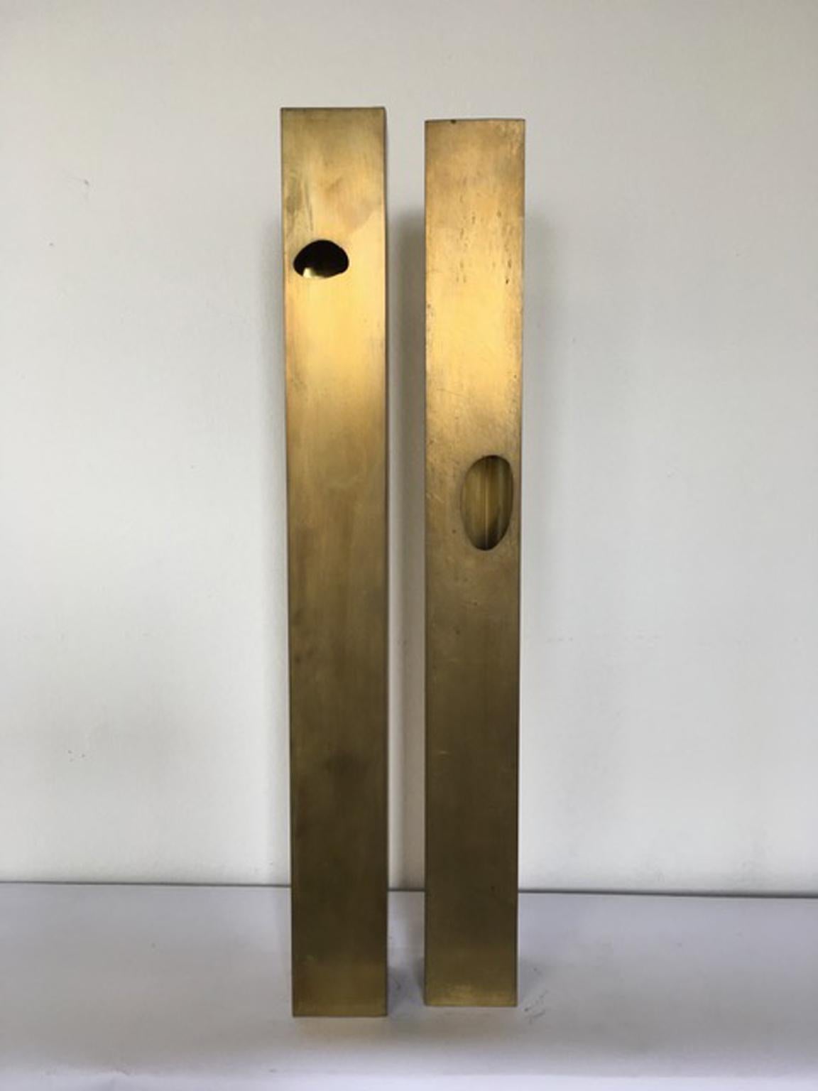 Italy 1998 the Skyscrapers Brass Abstract Sculpture For Sale 3