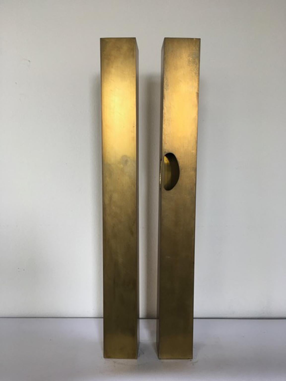 Italy 1998 the Skyscrapers Brass Abstract Sculpture For Sale 4