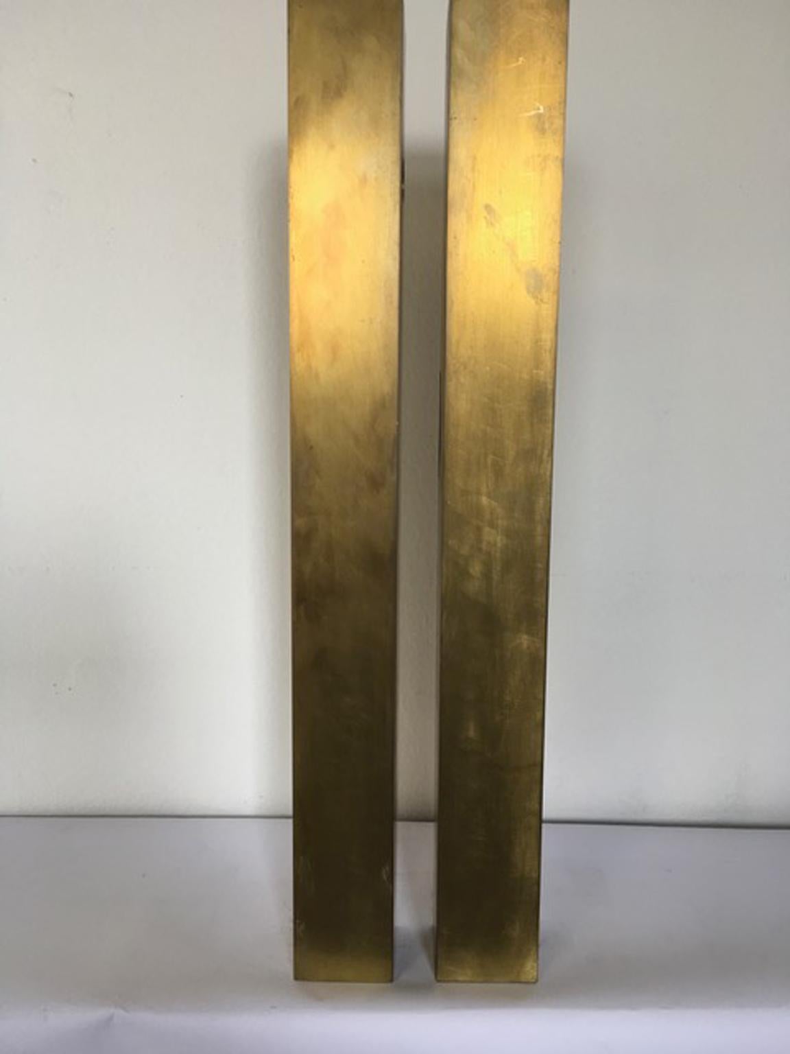 Italy 1998 the Skyscrapers Brass Abstract Sculpture For Sale 5