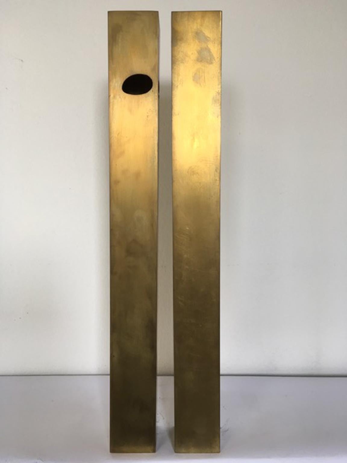 Italy 1998 the Skyscrapers Brass Abstract Sculpture For Sale 7