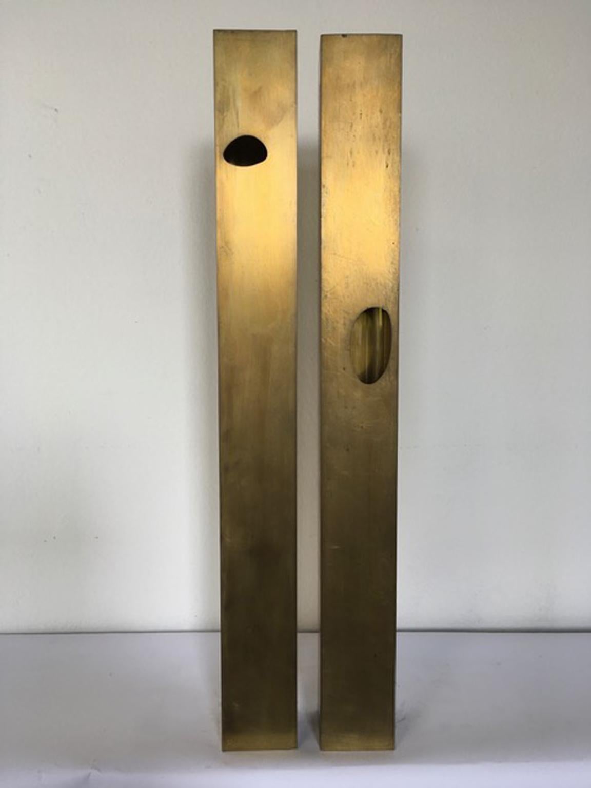 Italy 1998 the Skyscrapers Brass Abstract Sculpture For Sale 8