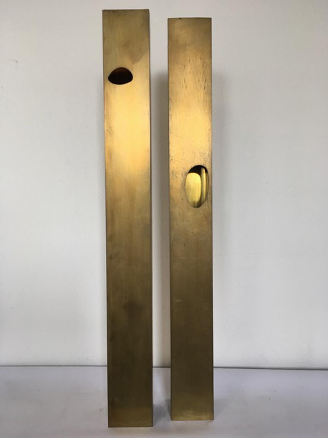 Italy 1998 the Skyscrapers Brass Abstract Sculpture For Sale 10